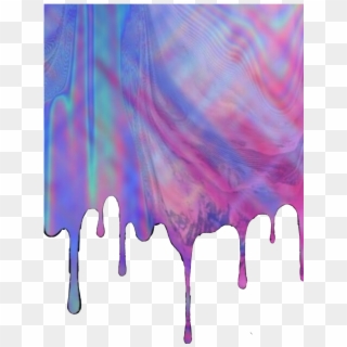 Dripping Paint Holographic Drippingpaint Glitcheffect, HD Png Download