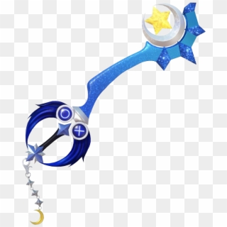 Set Along The Tip Are Three Blue Crystals, And On The - Dawn Till Dusk Keyblade, HD Png Download