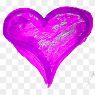 Hand Paintedwatercolor Heart Png - Painting Heart Png, Transparent Png
