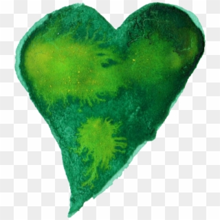 Free Download - Watercolor Heart Green Png, Transparent Png