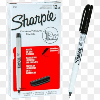 Permanent Marker Sharpie Ultra Fine Point Black 37001 - Sharpie No 37001 Black Ultra Fine Tip, HD Png Download