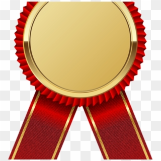 Ribbon Clipart Gold Medal With Red Png Image Frames - Ribbon Certificate, Transparent Png