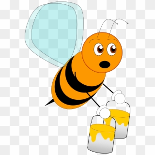 Bee Movie Cartoon Dailymotion - Orange Bee Clipart, HD Png Download