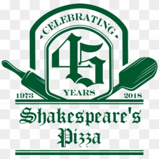 45 Year Mark - Shakespeare's Pizza Logo, HD Png Download