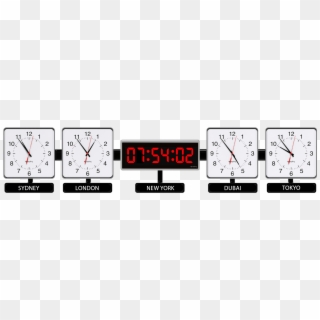 If Desired, Mixed Time Zone Clocks With Both Analog - Wall Clock, HD Png Download