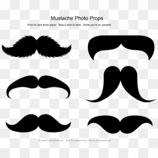 Mustache Photo Props Photo Booth Frame, Diy Photo Booth, - Christmas Photo Booth Props Mustache, HD Png Download