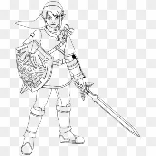 Master Sword Coloring Pages 5 By Erica - Legend Of Zelda Link Coloring Pages, HD Png Download