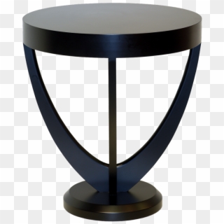 Lalique Side Table In Black Laquer Base - Transparent Side Table Png, Png Download