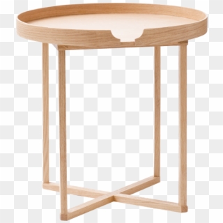 Wireworks Damien Side Table Round Oak - Scandinavian Side Table, HD Png Download