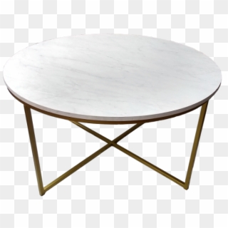 Wasser Gold And White Round Coffee Table - Coffee Table, HD Png Download