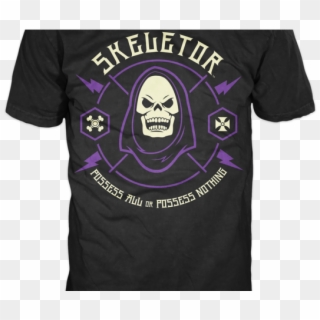New Funko Shop Exclusives Skeletor Tee And Butterhorn - Active Shirt, HD Png Download