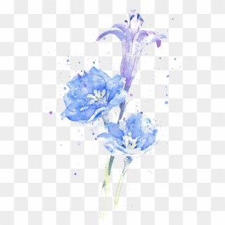 Flower Watercolor Painting Color Transprent Png Free - Water Ink Flowers Png, Transparent Png