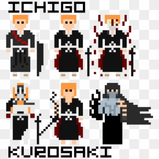Kurosaki Ichigo - Ichigo Pixel Art, HD Png Download