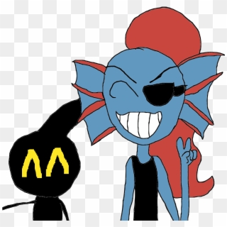 Undyne And Rattles - Cartoon, HD Png Download