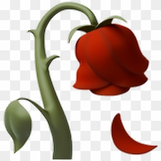 Rose Deadrose Flower Emoji Iphone Clip Library Library - Iphone Dead Rose Emoji, HD Png Download