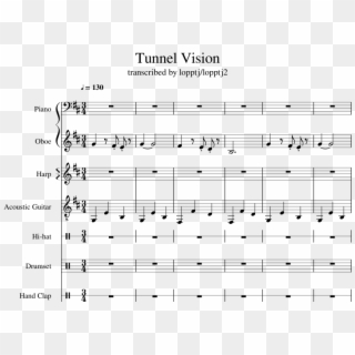 Tunnel Vision Sheet Music 1 Of 9 Pages - Sheet Music, HD Png Download