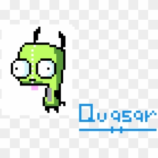 Pixelated Characters On A Grid , Png Download - Pixel Art Invader Zim, Transparent Png