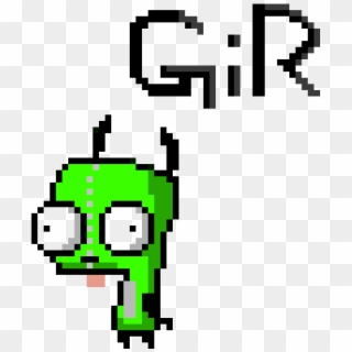 Gir From Invader Zim - Minecraft Pixel Invader Zim, HD Png Download