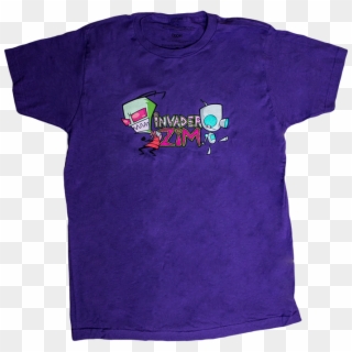 Zim & Gir Purple Male T-shirt S - Pisica Miau Miau Tricou, HD Png Download