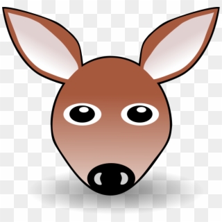 Free Vector Funny Fawn Face Brown Cartoon - Kangaroo Cartoon Face, HD Png Download