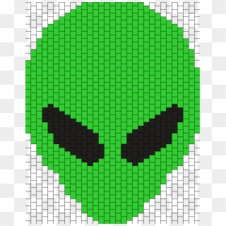 Alien Head Peyote Bead Pattern - Kandi Mask Pattern Easy, HD Png Download