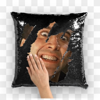 Nic Cage Sequin Pillow, HD Png Download