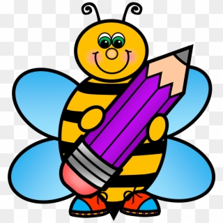 Bees Clipart Child - Bee Clip Art School, HD Png Download