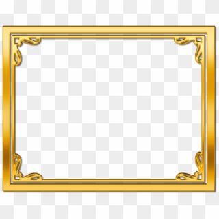 Gold Certificate Border Png - Gold Frame Border Png, Transparent Png