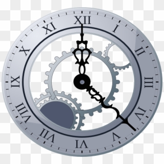 Png Library Stock Collection Of High Quality Free - Clock With Gears Free Clip Art, Transparent Png