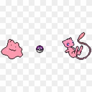 Mew,ditto,and A Master Ball - Mew Pixel, HD Png Download