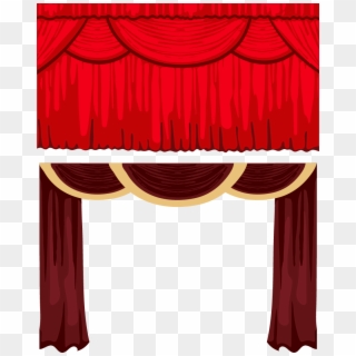 Theater Drapes And Stage Theatre Wine Transprent - Curtain Stage Maroon, HD Png Download