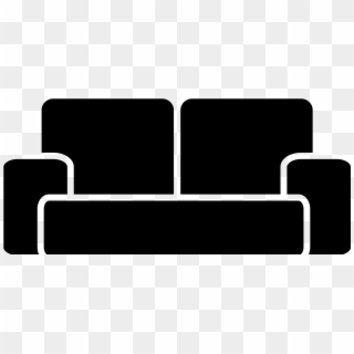 Sofa Clipart Sofa Bed - Sofa Icon Black And White, HD Png Download