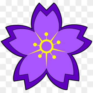 Purple Flower Clipart Tiny Flower - Sakura Cross Stitch Pattern, HD Png Download