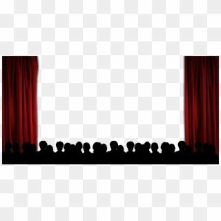 Buy 5x7ft Red Curtain Stage Performance - Audience Silhouette, HD Png Download