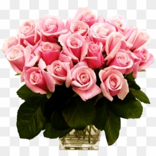 Free Png Download Pink Roses Transparent Vase Bouquet - Pink Roses, Png Download