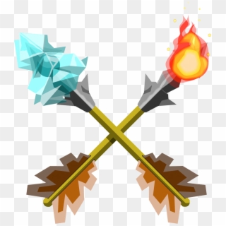 Fire & Ice Arrows - Fire Arrows, HD Png Download