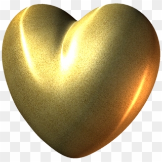Gold Heart Png Clipart Picture - Golden Hearts Png Transparent, Png Download