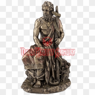 Greek God Of Medicine Asclepius Statue - Asclepius, HD Png Download