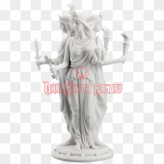 Greek Goddess Hecate Statue - Hades On Throne Statue, HD Png Download