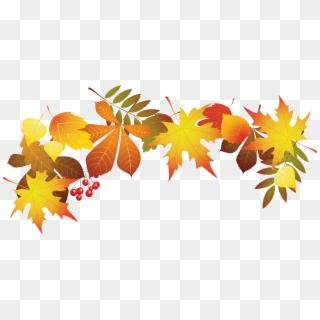 Transparent Autumn Leaves Decoration Png Clipart Image - Transparent Background Fall Leaves Clip Art, Png Download