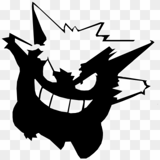 Curious Its A Stencil Zelda Stencil - Gengar Black And White, HD Png Download