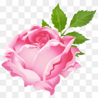 Pink Rose Png Clip Art Image - Clip Art Purple Flowers, Transparent Png