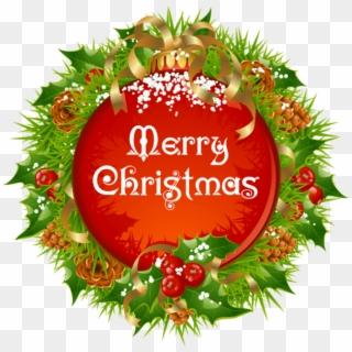 Corono Feliz Navidad - Christmas Wreath Clipart Merry Christmas, HD Png Download