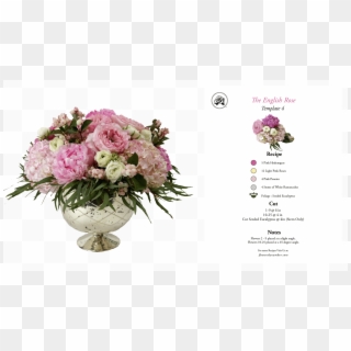 Fbn Arrangement And Recipe 0017 Pink English Rose - English Roses Arrangement Png, Transparent Png