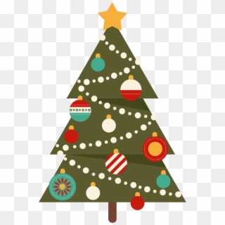 Christmas Tree Flat Clipart, HD Png Download