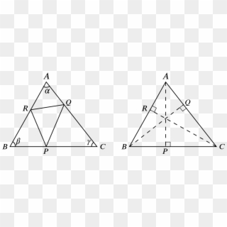 Triangle Abc With Angles Alpha, Beta, Gamma Respectively - Find Area Of A Triangle Within A Triangle, HD Png Download