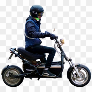 I Electric Scooter Png Image - Man On Scooter Png, Transparent Png