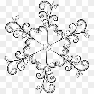 Download Free Printable Clipart And Coloring Pages - Snowflake Drawing Images Clipart, HD Png Download