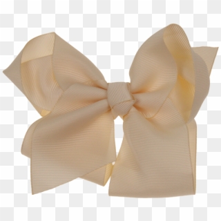 White Ribbon Bow Png - Cream Ribbon Bow, Transparent Png