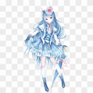 Anime, Png, And Girl Image - Blue Lolita Anime, Transparent Png